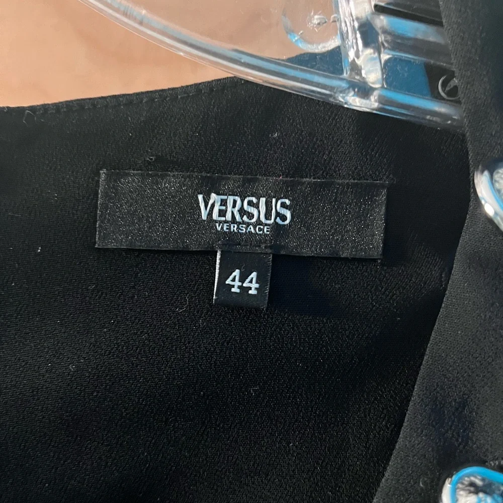 Versus Versace Black Midi Dress with Silver Accents - Picture 3 of 4